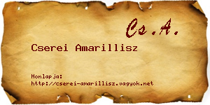 Cserei Amarillisz névjegykártya